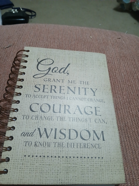 Other - Serenity Prayer Spiral Notebook - Beige Text Cover
